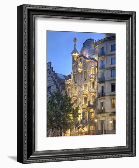 Casa Batllo (By Gaudi), Passeig De Gracia, Barcelona, Spain-Jon Arnold-Framed Photographic Print