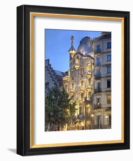 Casa Batllo (By Gaudi), Passeig De Gracia, Barcelona, Spain-Jon Arnold-Framed Photographic Print