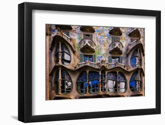 Casa Batllo Gaudi, Barcelona, Spain-George Oze-Framed Photographic Print