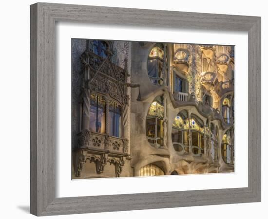 Casa Batllo, UNESCO World Heritage Site, Barcelona, Catalonia, Spain, Europe-Angelo Cavalli-Framed Photographic Print