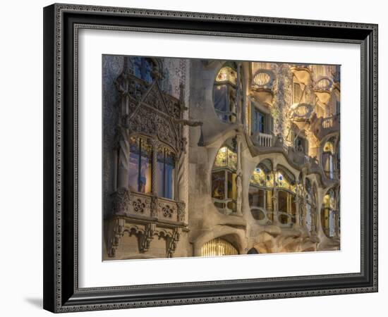 Casa Batllo, UNESCO World Heritage Site, Barcelona, Catalonia, Spain, Europe-Angelo Cavalli-Framed Photographic Print