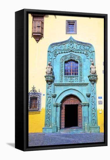 Casa de Colon, Vegueta Old Town, Las Palmas de Canary Islands, Spain-Neil Farrin-Framed Premier Image Canvas