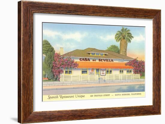 Casa de Sevilla, Santa Barbara, California-null-Framed Art Print