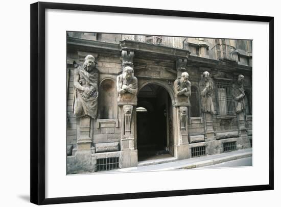 Casa Degli Omenoni, Facade Detail, Milan, Lombardy, Italy-null-Framed Giclee Print