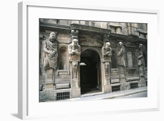 Casa Degli Omenoni, Facade Detail, Milan, Lombardy, Italy-null-Framed Giclee Print