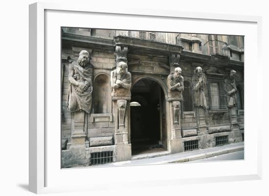 Casa Degli Omenoni, Facade Detail, Milan, Lombardy, Italy-null-Framed Giclee Print