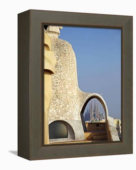 Casa Mila, Barcelona, Catalonia, Spain, Europe-Mark Mawson-Framed Premier Image Canvas