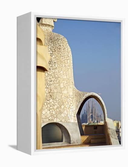 Casa Mila, Barcelona, Catalonia, Spain, Europe-Mark Mawson-Framed Premier Image Canvas