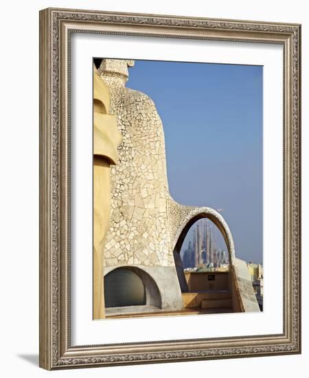 Casa Mila, Barcelona, Catalonia, Spain, Europe-Mark Mawson-Framed Photographic Print