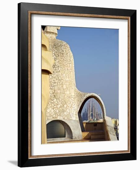 Casa Mila, Barcelona, Catalonia, Spain, Europe-Mark Mawson-Framed Photographic Print