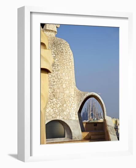 Casa Mila, Barcelona, Catalonia, Spain, Europe-Mark Mawson-Framed Photographic Print