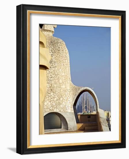 Casa Mila, Barcelona, Catalonia, Spain, Europe-Mark Mawson-Framed Photographic Print