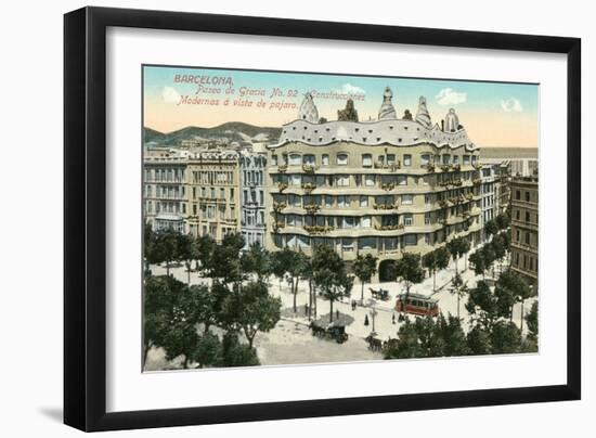 Casa Mila, Barcelona, Spain-null-Framed Art Print