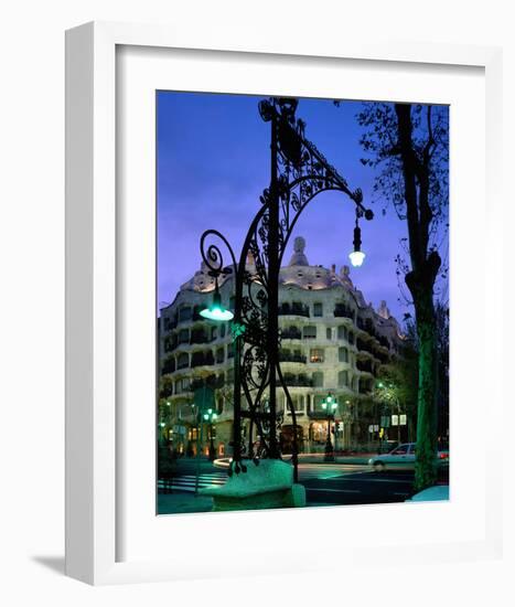 Casa Mila La Pedrera Barcelona-null-Framed Art Print