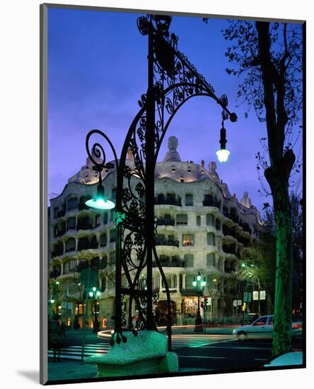 Casa Mila La Pedrera Barcelona-null-Mounted Art Print