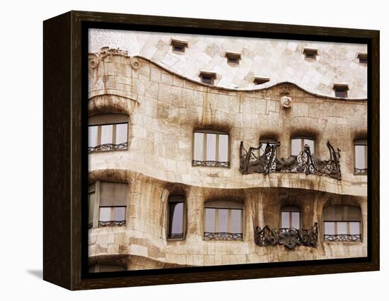 Casa Mila (La Pedrera) By Gaudi, UNESCO World Heritage Site, Barcelona, Catalonia, Spain, Europe-Richard Cummins-Framed Premier Image Canvas