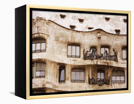 Casa Mila (La Pedrera) By Gaudi, UNESCO World Heritage Site, Barcelona, Catalonia, Spain, Europe-Richard Cummins-Framed Premier Image Canvas