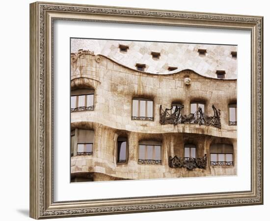 Casa Mila (La Pedrera) By Gaudi, UNESCO World Heritage Site, Barcelona, Catalonia, Spain, Europe-Richard Cummins-Framed Photographic Print