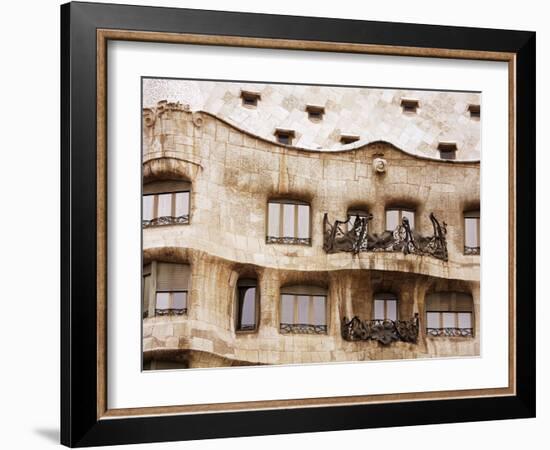 Casa Mila (La Pedrera) By Gaudi, UNESCO World Heritage Site, Barcelona, Catalonia, Spain, Europe-Richard Cummins-Framed Photographic Print