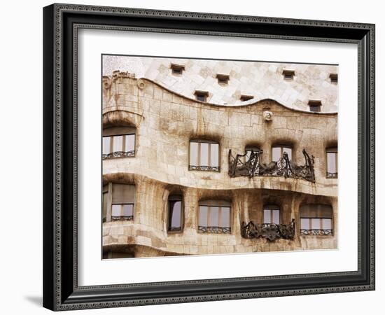 Casa Mila (La Pedrera) By Gaudi, UNESCO World Heritage Site, Barcelona, Catalonia, Spain, Europe-Richard Cummins-Framed Photographic Print