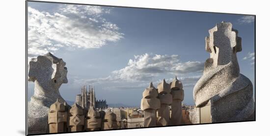 Casa Mila, UNESCO World Heritage Site, Barcelona, Catalonia, Spain, Europe-Angelo Cavalli-Mounted Photographic Print