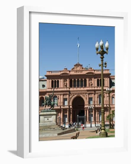 Casa Rosada Where Juan Peron Appeared on This Central Balcony, Plaza De Mayo-Robert Harding-Framed Photographic Print