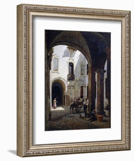 Casa Villa Courtyard, in Ospizi Civici Street, Parma-Candido Lopez-Framed Giclee Print