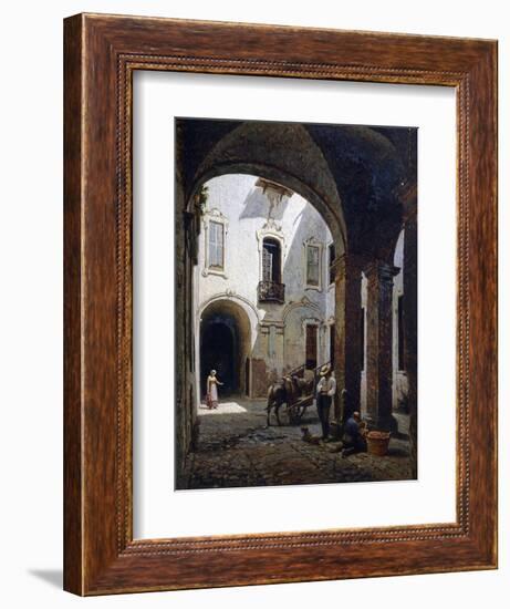 Casa Villa Courtyard, in Ospizi Civici Street, Parma-Candido Lopez-Framed Giclee Print