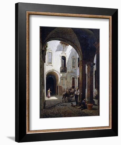 Casa Villa Courtyard, in Ospizi Civici Street, Parma-Candido Lopez-Framed Giclee Print