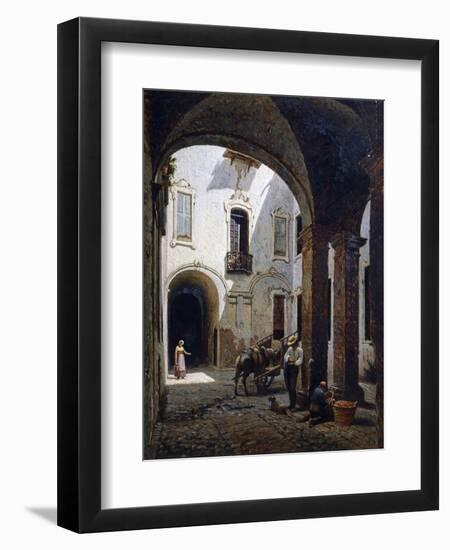 Casa Villa Courtyard, in Ospizi Civici Street, Parma-Candido Lopez-Framed Giclee Print