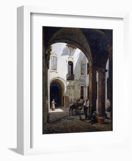 Casa Villa Courtyard, in Ospizi Civici Street, Parma-Candido Lopez-Framed Giclee Print