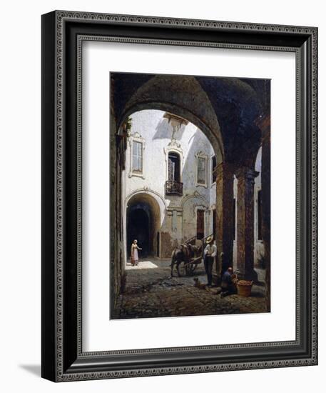 Casa Villa Courtyard, in Ospizi Civici Street, Parma-Candido Lopez-Framed Giclee Print