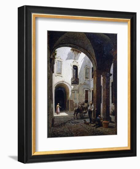 Casa Villa Courtyard, in Ospizi Civici Street, Parma-Candido Lopez-Framed Giclee Print