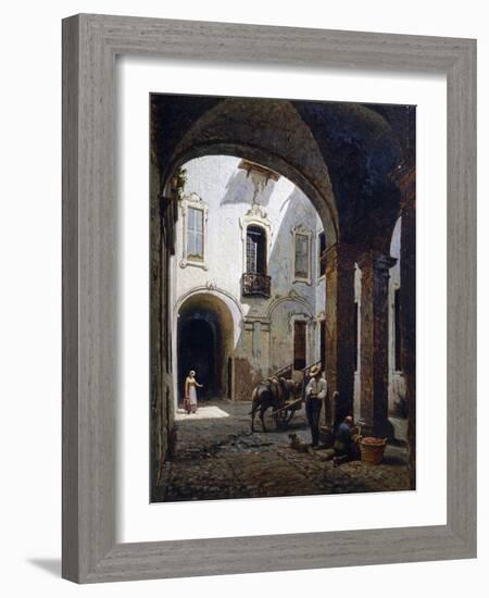 Casa Villa Courtyard, in Ospizi Civici Street, Parma-Candido Lopez-Framed Giclee Print