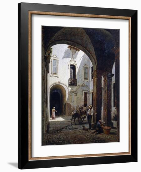 Casa Villa Courtyard, in Ospizi Civici Street, Parma-Candido Lopez-Framed Giclee Print