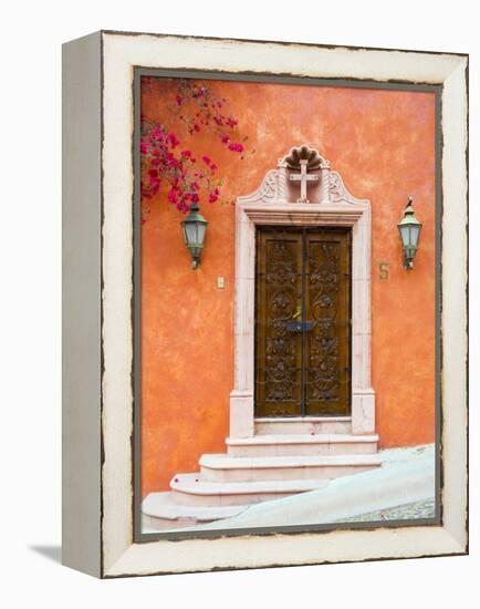 Casa With Bougainvillea, San Miguel, Guanajuato State, Mexico-Julie Eggers-Framed Premier Image Canvas