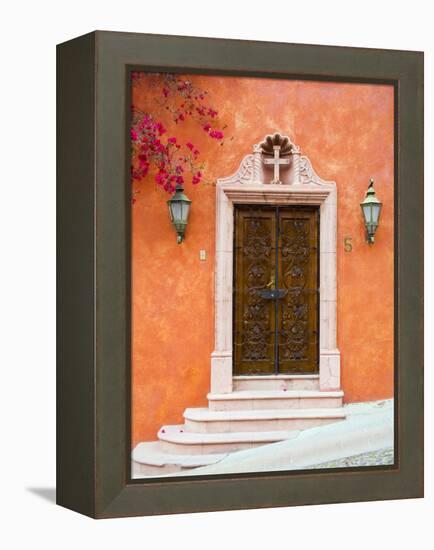 Casa With Bougainvillea, San Miguel, Guanajuato State, Mexico-Julie Eggers-Framed Premier Image Canvas