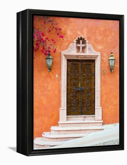 Casa With Bougainvillea, San Miguel, Guanajuato State, Mexico-Julie Eggers-Framed Premier Image Canvas