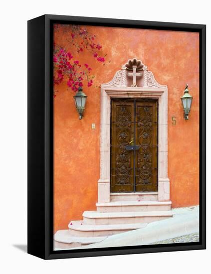 Casa With Bougainvillea, San Miguel, Guanajuato State, Mexico-Julie Eggers-Framed Premier Image Canvas