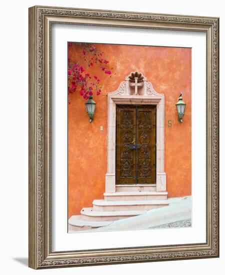 Casa With Bougainvillea, San Miguel, Guanajuato State, Mexico-Julie Eggers-Framed Photographic Print