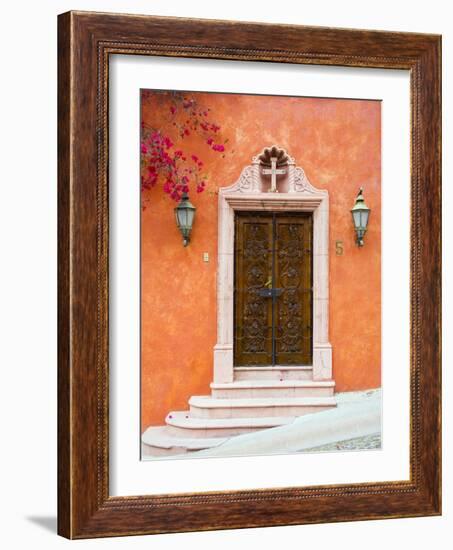 Casa With Bougainvillea, San Miguel, Guanajuato State, Mexico-Julie Eggers-Framed Photographic Print