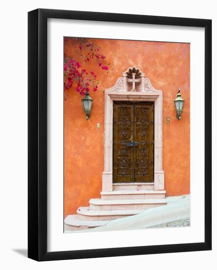 Casa With Bougainvillea, San Miguel, Guanajuato State, Mexico-Julie Eggers-Framed Photographic Print