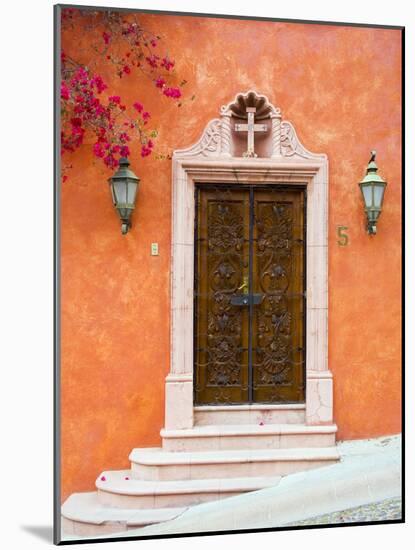 Casa With Bougainvillea, San Miguel, Guanajuato State, Mexico-Julie Eggers-Mounted Photographic Print