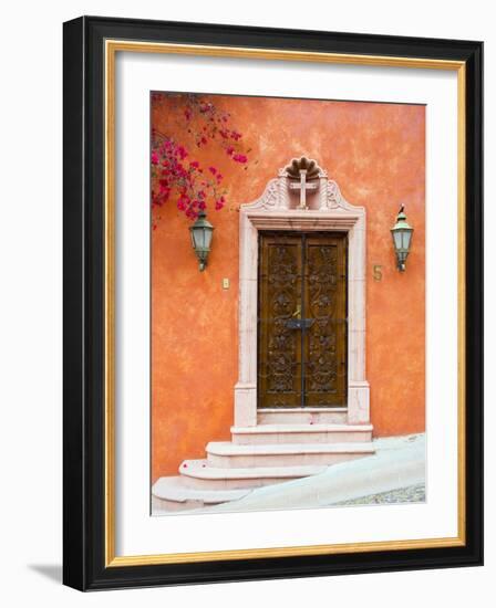 Casa With Bougainvillea, San Miguel, Guanajuato State, Mexico-Julie Eggers-Framed Photographic Print