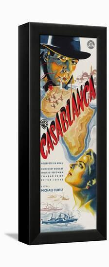 Casablanca, Czech Movie Poster, 1942-null-Framed Stretched Canvas