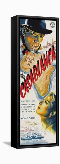 Casablanca, Czech Movie Poster, 1942-null-Framed Stretched Canvas