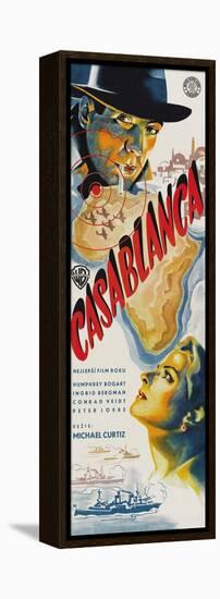 Casablanca, Czech Movie Poster, 1942-null-Framed Stretched Canvas