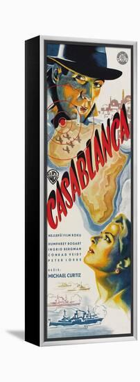 Casablanca, Czech Movie Poster, 1942-null-Framed Stretched Canvas