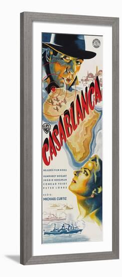 Casablanca, Czech Movie Poster, 1942-null-Framed Art Print