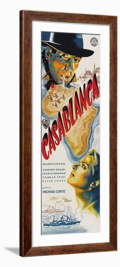 Casablanca, Czech Movie Poster, 1942-null-Framed Art Print